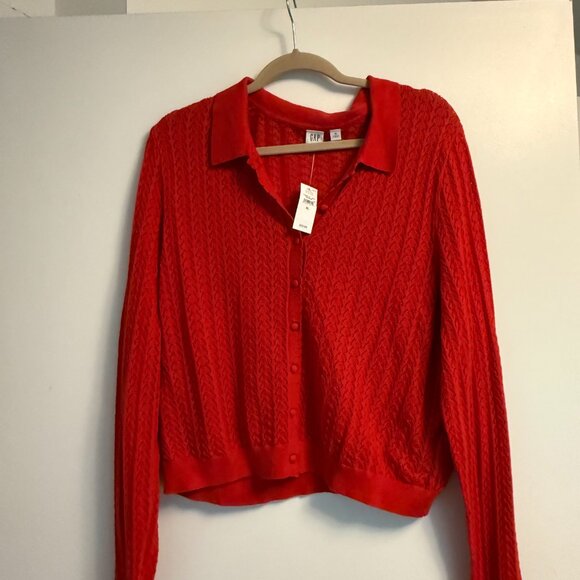 Gap Pointelle Collared Cardigan - Picture 2 of 2